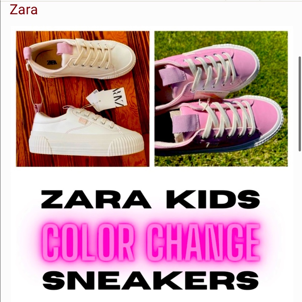 NWT Zara Coloring changing sneakers